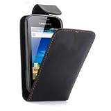#5: Ledertasche Hülle für das Samsung S5660 Gio inklusive Displayfolie