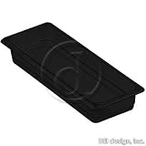 Camwear Food Pan Half Size Long - 2-1/2'' Deep Black