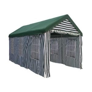 10 x 20 HEAVY DUTY Polyester STRIPED Party Tent Gazebo with Sidewalls 004 by Palm Springs Outdoor