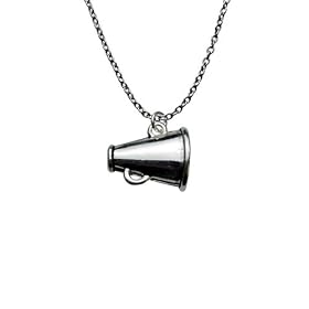 Click here to buy Silver Cheer Megaphone Cheerleading Necklace.