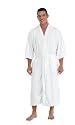 Canyon Rose Cloud 9 Plush Microfiber Men's Spa Robe, Medium/Large, White Willow