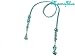 Sterling Silver Bookmark~Swarovski Crystal~Swarovski Pearl~Book Thong Bookmark~Blue