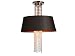 Hanging Clear Crystal Pendant Lamp With Red Lined Black Shade Steel Glass 18 X 18 X 22