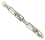 Silver Rennie Mackintosh Style Amethyst Bracelet