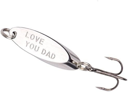 Vincy Love You Dad Hand Stamped Lure Fisherman Gift - Groom Gift, Fathers Day Gift From Daughter White