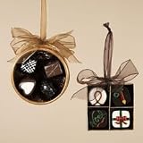 Club Pack of 12 Chocolate Shop 4-Piece Candies in Gift Box Christmas Ornaments