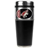 NHL Phoenix Coyotes 16oz Travel Tumbler with Black Sleeve