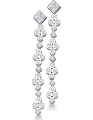 0.50 cttw. Round Diamond Ladies Fashion Earrings 14K White Gold