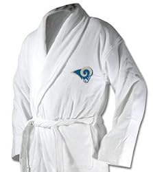 St Louis Rams White Unisex Robe