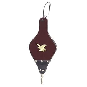 15In. Dark Stained Hand Carved Bellow With Medallion