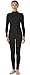 AveryDance Adult Lycra Long Sleeve Unitard Bodysuit Dancewear, M, Black