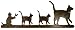 Cats on Fence Silhouette Sculpture