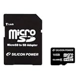 シリコンパワー micro SDHCカード 16GB (Class6) 永久保証 (SDHCアダプター付) SP016GBSTH006V10