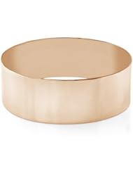 14K Rose Gold Flat Bangle Bracelet, 25mm (1") [Jewelry]