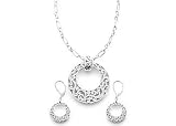 Bay Studio Swirl Open Circle Set SILVER-TONE