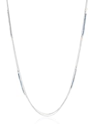 Kenneth Cole New York "Color Boost" Blue Faceted Bead Multi-Chain Necklace, 36"