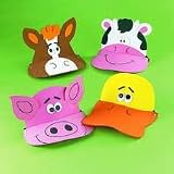 Farm Animal Foam Visors - 12 per unit