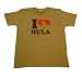 ハワイTシャツ レインボードライブイン Love Hula キャメル-レディースF