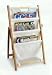 Floor Magazine Rack - Folding (Natural/White) (23 3/4"H x 14 1/2"W x 11 1/2"D)