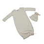 Barefoot Dreams Infant Gown and Hat - Cream