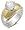 Two Toned Solitaire CZ Engagement Ring