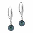 Sterling Silver Genuine Freshwater Cultured Peacock Pearl LeverBack Lever Back Earrings