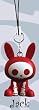 Skelanimals - Cute As Hell PVC Figure Mobile Straps - Jack the Rabbit (CHARMS)