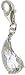Chrysalis Charm Silver Plated White-CZ Teardrop