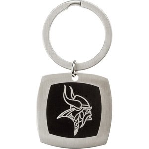 24611 Stainless Steel 35Mm X 35Mm Polished Minnesota Vikings Logo Keychain