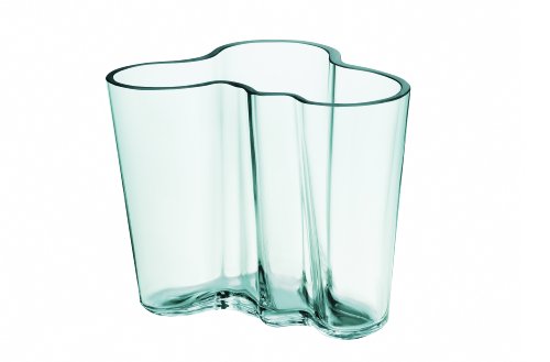 iittala Aalto 3.75 Tall Glass Vase, Water Green