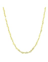 14k Yellow Gold Mini Pretzel Link Necklace