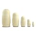 BestPysanky Set of 5 Unpainted Blank Wooden Nesting Dolls 7 Inches