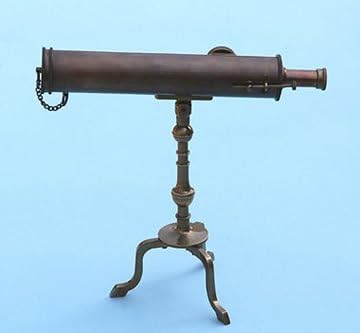 10" Antique Patina Brass Victorian Desktop Telescope