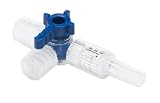 Value Plastics Disposable 4-Way Stopcock For Luer Connections, Rated to 75 PSI, Polycarbonate Body