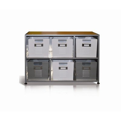 Locker Bookcase in Silver