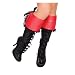 Sexy Red Lace Trimmed Boot Covers for Costume