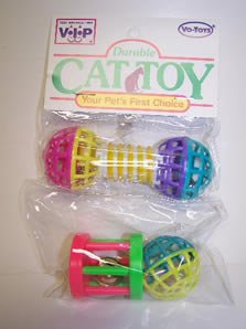 Vo-Toys Kitty Combo Barbell Ball and Wheel Cat Toy