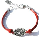 Red Leather Kabbalah Bracelet for Prosperity