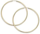 14K Gold Hoop Earrings - 1 1/2 diameter (2mm thickness)