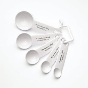 KitchenAid Set of 5 Measuring Spoons (White)