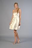 Gold Jaquard Strapless Dresses by Shoshanna