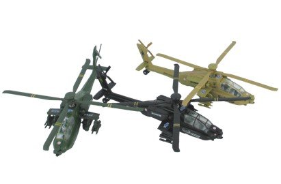 Die Cast 9 Inch Apache Helicopter
