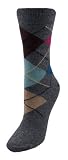 Classic Argyle Cashmere Blend Socks / Grey