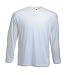 Fruit of the Loom long sleeve plain t-shirt White Large
