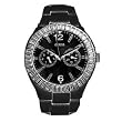 GUESS #G13553L Women's Black Ion-Plated Bracelet Watch