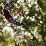 Moon & star glass mobile