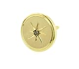 JJ Weston gold plated tie tac with diamond with presentation box. Made in the USA
