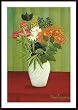 Art Poster Wood Framed Print - Flowres Green - Artist: Henri Rousseau- Poster Size: 54 X 36