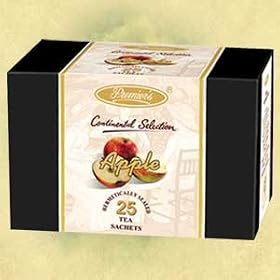 Apple Flavored Tea Bags - 25 Individual Wrapped Continental Selection Tea Bags