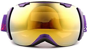 naluo BASTO Purple Frame Yellow Sensor Mirror Lens Skiing Snow Goggles